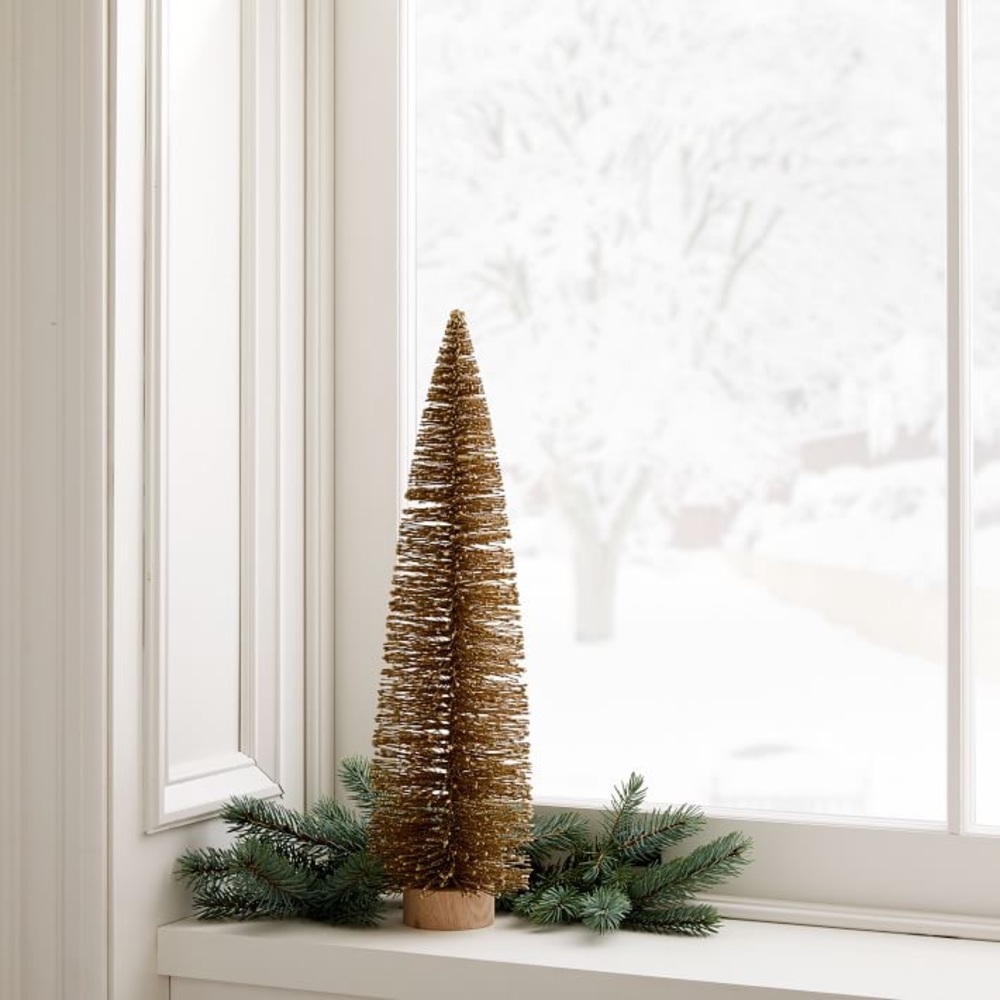 Champagne Bottle Brush Tree, Medium 20"H